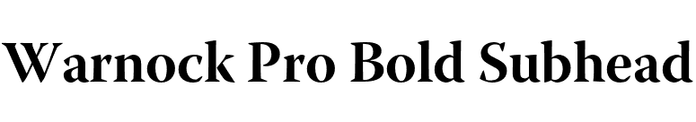 Warnock Pro Bold Subhead font preview