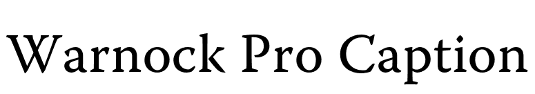 Warnock Pro Caption font preview