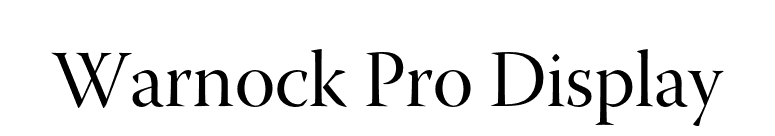 Warnock Pro Display font preview