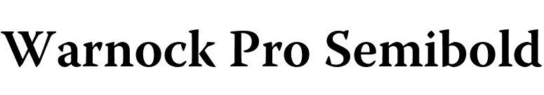 Warnock Pro Semibold font preview