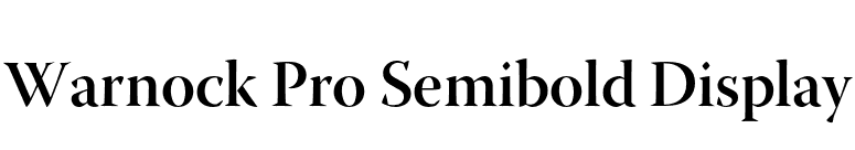 Warnock Pro Semibold Display font preview