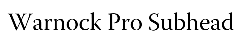 Warnock Pro Subhead font preview