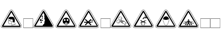 WarnSymbols4 font preview