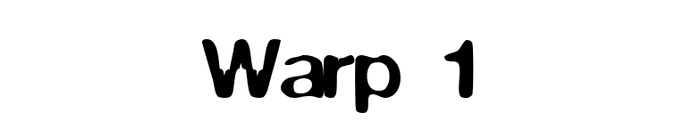 Warp 1 font preview