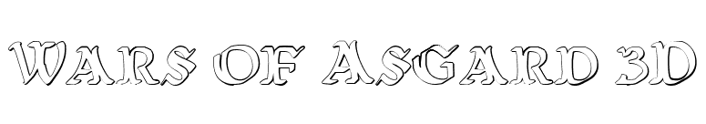 Wars of Asgard 3D font preview