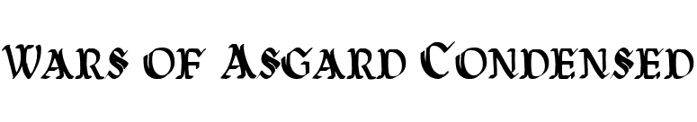 Wars of Asgard Condensed font preview