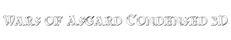 Wars of Asgard Condensed 3D font preview