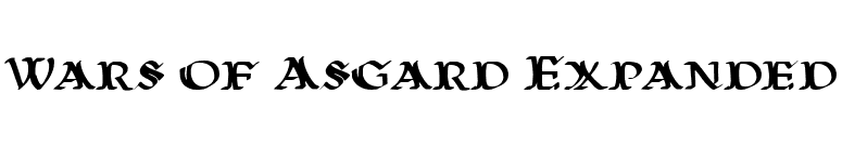 Wars of Asgard Expanded font preview
