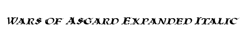 Wars of Asgard Expanded Italic font preview
