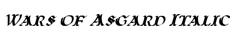 Wars of Asgard Italic font preview
