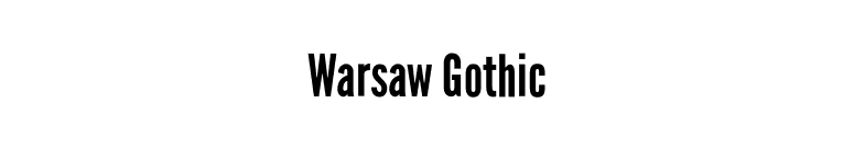 Warsaw Gothic font preview