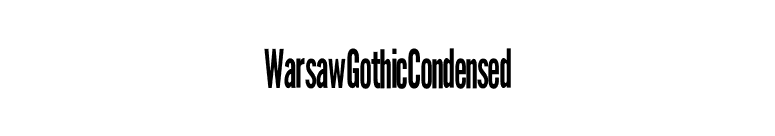 Warsaw Gothic Condensed font preview