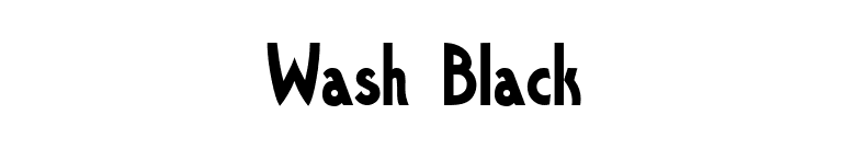 Wash Black font preview