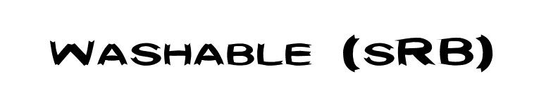 Washable (sRB) font preview