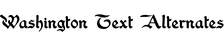 Washington Text Alternates font preview