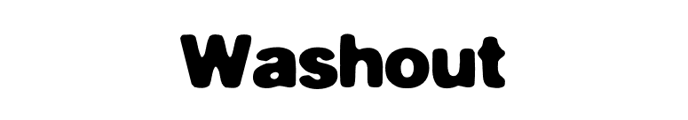 Washout font preview