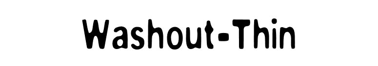 Washout-Thin font preview