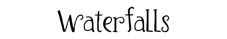 Waterfalls font preview