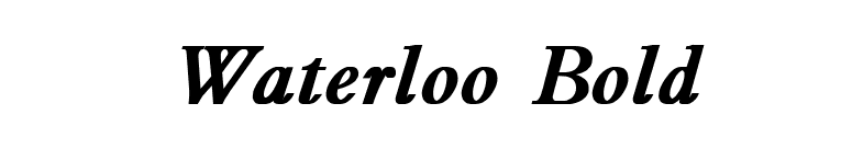 Waterloo Bold font preview