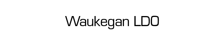 Waukegan LDO font preview