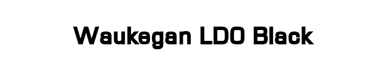 Waukegan LDO Black font preview