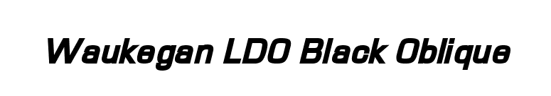 Waukegan LDO Black Oblique font preview