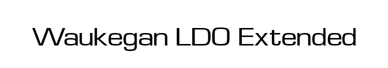 Waukegan LDO Extended font preview