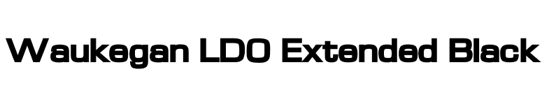 Waukegan LDO Extended Black font preview