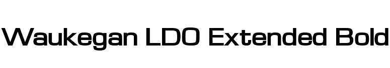 Waukegan LDO Extended Bold font preview