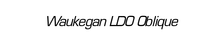 Waukegan LDO Oblique font preview