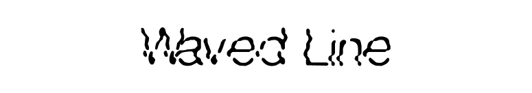 Waved Line font preview
