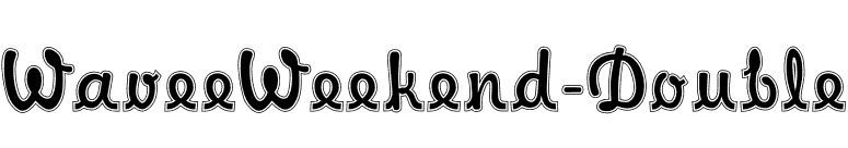 WaveeWeekend-Double font preview