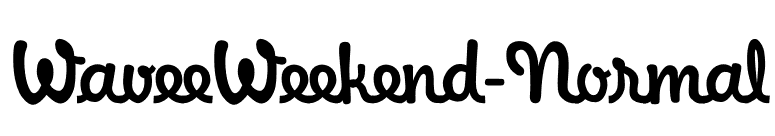 WaveeWeekend-Normal font preview