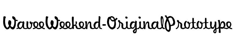 WaveeWeekend-OriginalPrototype font preview