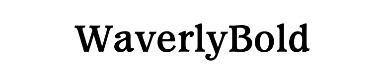 WaverlyBold font preview