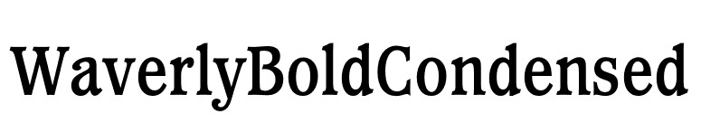 WaverlyBoldCondensed font preview