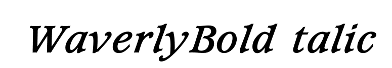WaverlyBoldItalic font preview