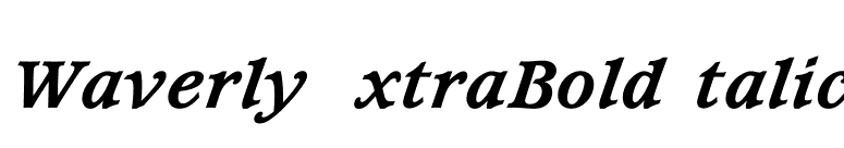 WaverlyExtraBoldItalic font preview