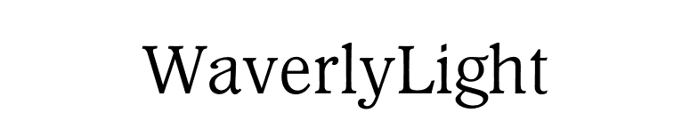 WaverlyLight font preview