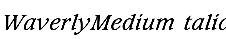 WaverlyMediumItalic font preview
