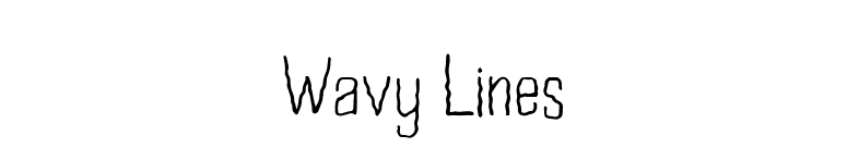 Wavy Lines font preview