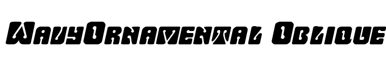 WavyOrnamental Oblique font preview