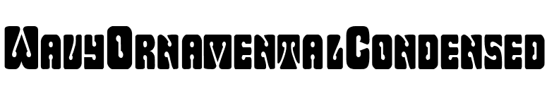 WavyOrnamentalCondensed font preview