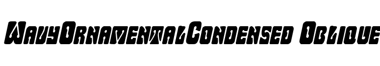 WavyOrnamentalCondensed Oblique font preview
