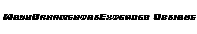 WavyOrnamentalExtended Oblique font preview