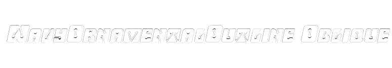 WavyOrnamentalOutline Oblique font preview