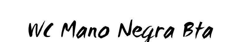 WC Mano Negra Bta font preview