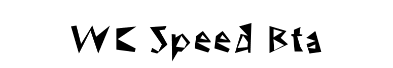 WC Speed Bta font preview