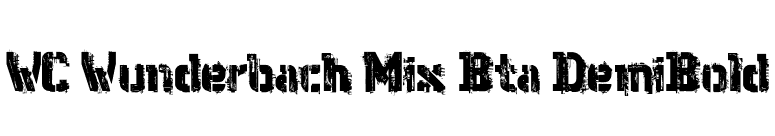 WC Wunderbach Mix Bta DemiBold font preview