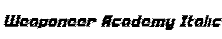 Weaponeer Academy Italic font preview